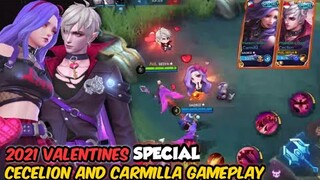 2021 VALENTINES SPECIAL | CECELION AND CARMILLA GAMEPLAY | MOBILE LEGENDS