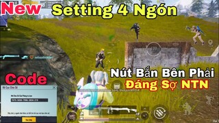 PUBG Mobile | New ⚡️ Setting 4 Ngón Solo Squad - Sự Lợi Hại Của Nút Bắn Bên Phải | NhâmHNTV