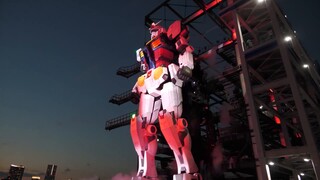 【4K】日本横滨 1:1 元祖高达RX78 傍晚启动展示 / AMANO Jun-ichi