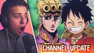 Channel Update - JoJo Golden Wind, One Piece, Streams & More