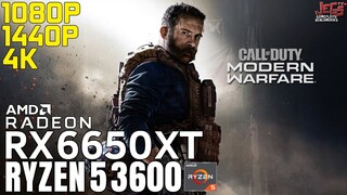 Call of Duty: Modern Warfare 2019 | Ryzen 5 3600 + RX 6650 XT | 1080p, 1440p, 4K benchmarks!