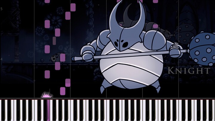 [Synthesia Piano] OST Hollow Knight - False Knight [Dengan Skor Piano]