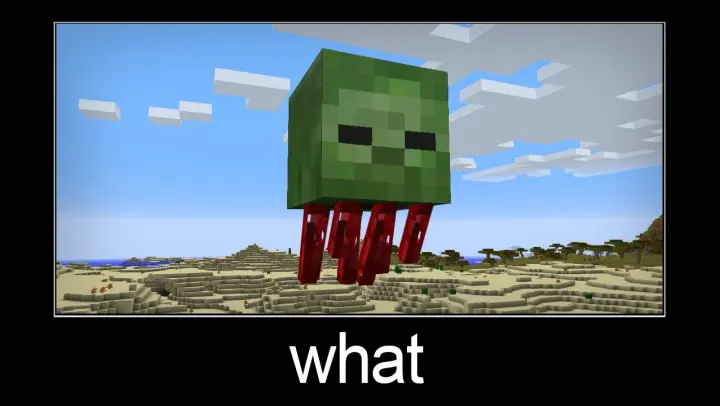Minecraft wait what meme part 145 (ghast zombie)