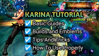 TUTORIAL KARINA TANK JUNGLE 2021 | KARINA BEST TANK BUILD 2021 | MPL KARINA TANK BUILD MLBB