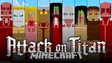 รวมไททันทั้ง 9 ในเกม Minecraft : Attack on Titan