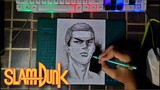 SLAM DUNK Scribble Drawing (Time lapse)