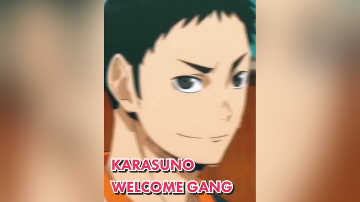 The Karasuno Welcome Gang 🤩 haikyuu  haikyuuedit karasuno daichi sugawara tanaka theonlywelcomemats