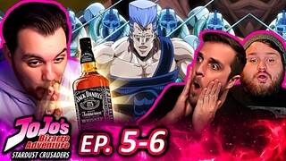 JoJo's Bizarre Adventure Part 3 Episode 5 and 6 REACTION - Stardust Crusaders