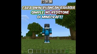 Cara Bikin Ruangan Rahasia Dengan Top Snow Di Minecraft | #Shorts