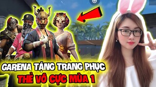 (Free Fire) - Bất Ngờ Garena Tặng Miễn Phí Trang Phục Thẻ Vô Cực Mùa 1 Gói Hoa Anh Đào