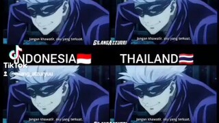 Gojo Jujutsu kaisen dub Arab Thailand Indonesia Philippines India English