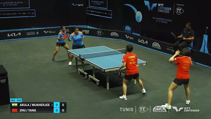 ZHUQIHUI/YANGHUIZE-SREEJA AKULA/SUTIRTHA MUKHERJEE-WTT Contender Tunis 2025 Pres