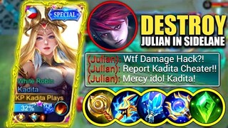 KADITA DESTROY JULIAN IN RANK GAME!! 🔥 | KADITA BEST BUILD 2022 | TOP GLOBAL KADITA GAMEPLAY