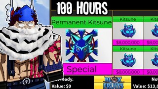 Trading PERMANENT KITSUNE for 100 Hours in Blox Fruits!