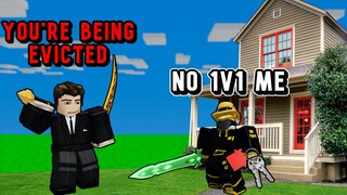 My Landlord Tried To Evict Me So I 1v1'd Him... (Roblox Bedwars)