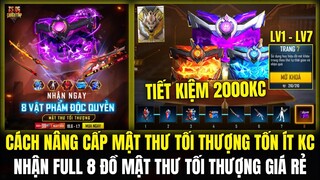 Cách Nâng Cấp Mật Thư Tối Thượng LV7 Tốn Ít Kim Cương, Mật Thư Có Cày Được Free Không? |Free Fire