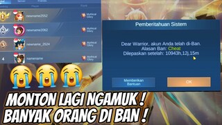 MONTON NGAMUK BANYAK AKUN DI BAN ! CEK AKUN KALIAN SKARANG