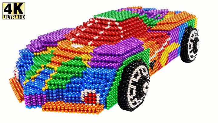 ASMR y cómo hacer un increíble auto Lamborghini Egoista con bolas magnéticas (satisfactorio)