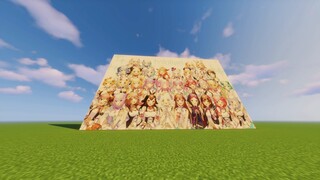 Thank you, good bye 【World largest minecraft pixel ever created - enormous Hololive Map painting】