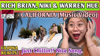 RICH BRIAN, NIKI & WARREN HUE - CALIFORNIA (Music Video) || FILIPINA FIRST TIME TO REACT