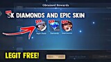 HOW TO GET 5K DIAMONDS AND EPIC SKIN! FREE DIAMONDS! LEGIT FREE! HOW?! | MOBILE LEGENDS 2024