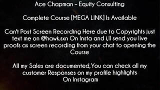 Ace Chapman Course Equity Consulting download