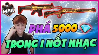 [ Free Fire ] Phá 5000💎 Trong Vòng Một Nốt Nhạc Quay M1014 Tuyệt Duyệt Và Scar Cổ Đại - Học Mõm