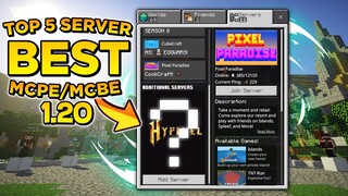 (TOP 5 BEST SERVER MCPE/MCBE) Server Keren Terbaik Di Mcpe Versi Terbaru 1.19 - 1.20