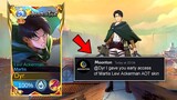 MOONTON, THANK YOU FOR NEW LEVI ACKERMAN MARTIS SKIN 😱( EARLY ACCESS )
