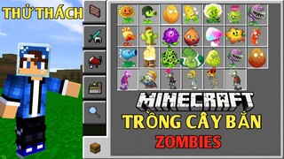 Thử Thách Trồng Cây Bảo Vệ Ngôi Nhà*Khỏi Cuộc Xâm Lược Zombies Trong Mcpe*