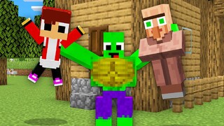 Baby Mikey got SUPER POWERS turned into SUPERHERO HULK in Minecraft challenge (Maizen Mizen Mazien)