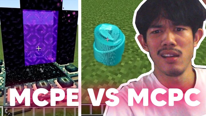 AKU REACTION MINECRAFT PE VS MINECRAFT PC MANA YANG LEBIH KEREN?!