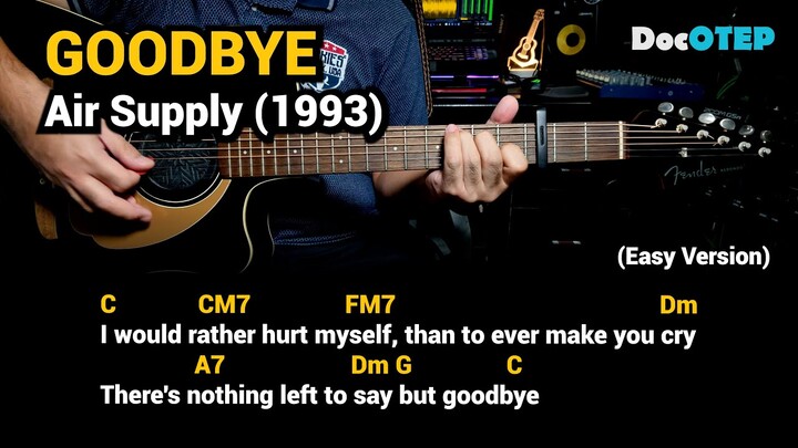 Goodbye - Air Supply (1993) (Easy Guitar Chords Tutorial with Lyrics)