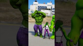 GTA V : RANDOM HULK VS SHE HULK SUPERHERO BATTLE 🔥 #shorts #gta5