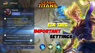 FIX THIS IMPORTANT SETTINGS | NEW PATCH UPDATE SETTINGS | COT | AOV