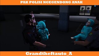 SEBELUM BERANGKAT PAK POLNYA GENDONG ANAK DULU !