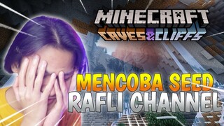 MENCOBA SEED NAMA CHANNELKU DI MINECRAFT CAVES AND CLIFFS UPDATE !!! Apa ya isinya ???😱