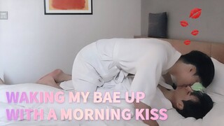 Waking My Bae up With a Morning Kiss😘💋His reaction?🫣BOYS Daily VLOG【BL Gay Couple Nic & Cheese】