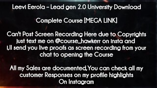 Leevi Eerola  course Lead gen 2.0 University Download