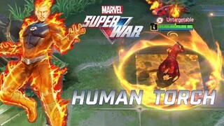 MARVEL Super War: New Hero HUMAN TORCH Gameplay (Second Beta Test)