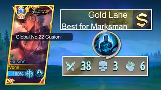 TRYING GUSION GOLD LANE!! Easily Burst Marksman🔥 ( NEW META?!! )