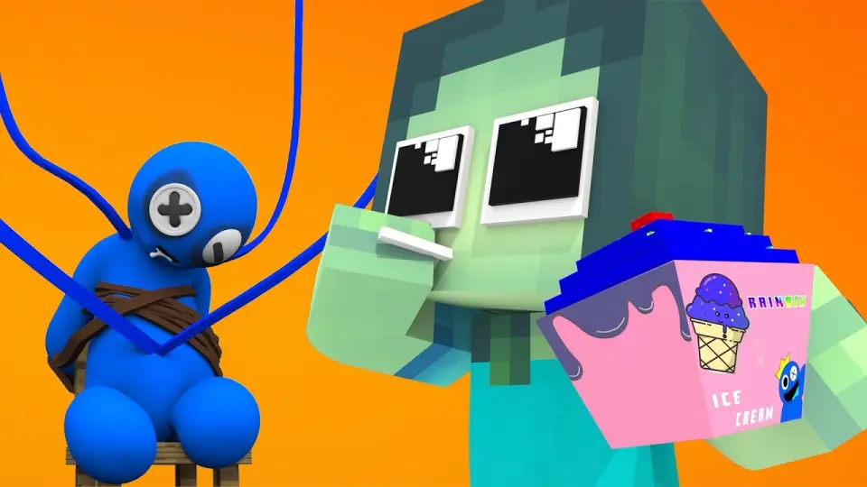 Monster School: Delicious Rainbow Friends Blue - Sad Story | Minecraft  Animation - Bilibili
