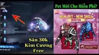 [Garena Free Fire]/Săn 30k Kim Cương Free Sự Kiện Gọi Bạn Bè,Pet Mới Cho Miễn Phí Ở Server Khác VN