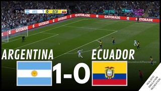 ARGENTINA 1-0 ECUADOR | Highlights | Partido amistoso Simulación y Recreación de videojuego