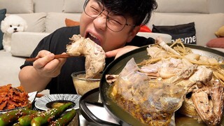 ASMR Mukbang 먹방창배 토종닭백숙 살을 부드럽게 만드는 비법  대박 레전드 먹방 Dak baeksuk mukbang Legend koreanfood eatingshow r