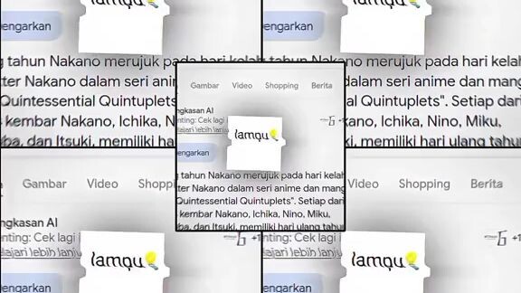 Hari ulang tahun para kembar lima Nakano 5 mei