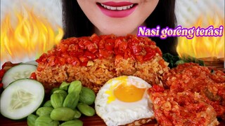 ASMR NASI GORENG TERASI TOPPING CABE RAWIT | ASMR MUKBANG INDONESIA