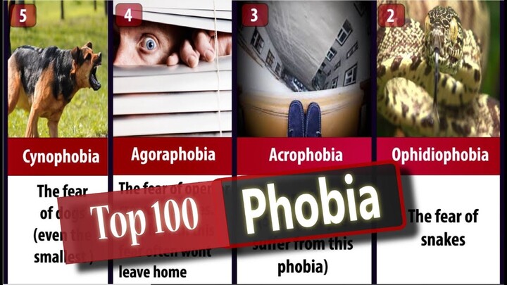 Top 100 Phobias That You Have at Least 3 of Them