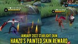 Hanzo Painted Skin January 2022 Starlight Rewards | SKILL REVIEW |  MLBB