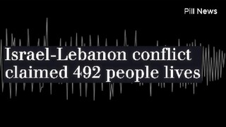 Israel-Lebanon conflict claimed 492 people lives